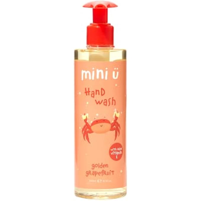 MINI U GOLDEN GRAPEFRUIT HAND WASH FOR KIDS - WITH ADDED VITAMIN E  MADE IN UK FROM NATURALLY DERIVED INGREDIENTS - Image 1